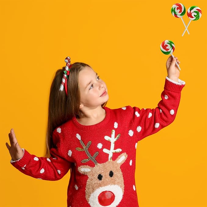 Fruidles Christmas Round Swirl Lollipop, Mixed Fruit Flavor, Individually Wrapped Lollipops, 17 gram, 2" Inch Round Suckers (96-Pack)