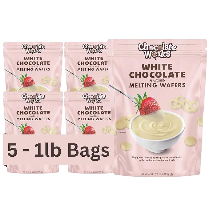 Chocolate Works Melting Chocolate Parent (1.0 lb (Pack of 5), White Chocolate)