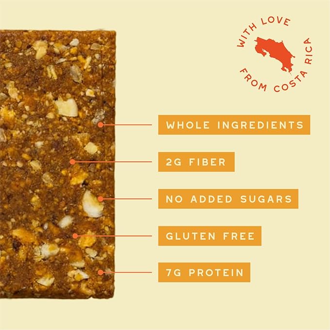 PEJI BAR Superfood Energy Bars |Mango Jambo Banana Mango Flavor | Gluten Free, 7g Protein, Fiber, Whole Ingredients, No Sugar Added | Adventure Ready Snack, 12 Count