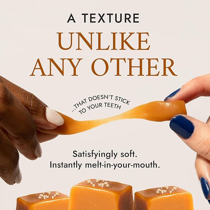 Béquet Salted Butterscotch Caramels – Soft, Individually Wrapped Gourmet Butterscotch Candy, Gluten‑Free & Kosher – 24 oz Resealable Pouch