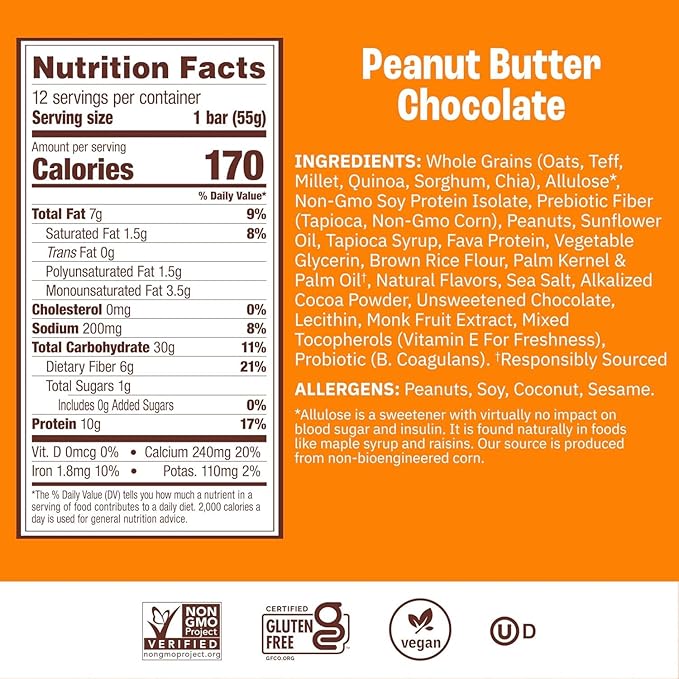 Munk Pack Variety Pack Probiotic Protein Bars | 10g Plant Protein, 1g Sugar, 6g Fiber |Diabetic-Friendly Ideal Breakfast Bars - On-the-Go Snacks, Gluten-Free, Non-GMO | 12 Count