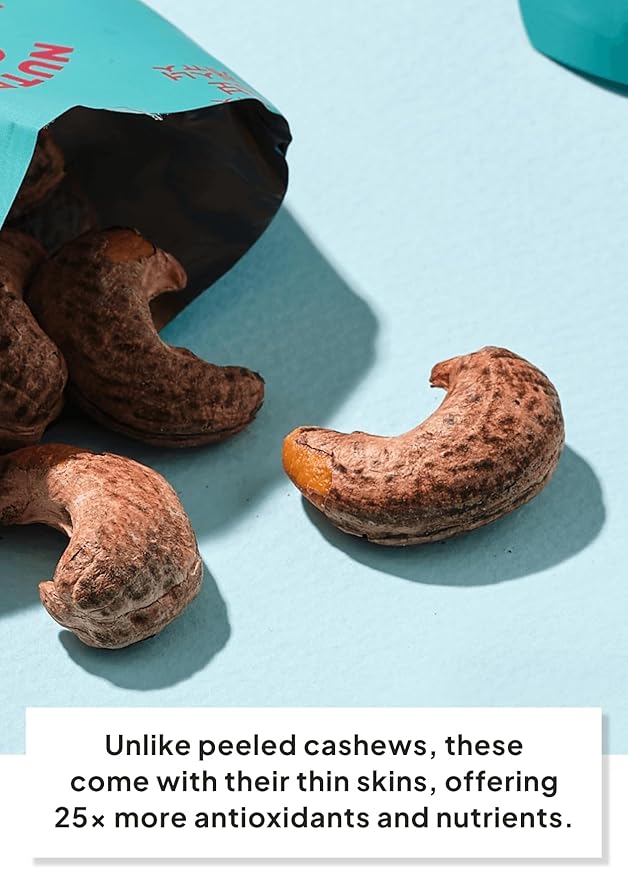 Korean Food NUTDY NUT Roasted Jumbo Cashew Nuts 3.88oz Roasted with Shells, Resealable Zipper Bag, Premium Snack, 3.88 oz, Trending on Social Media