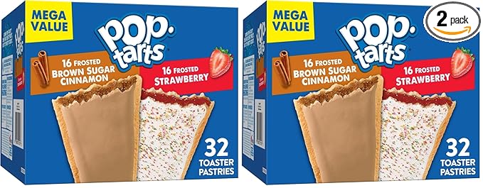 Pop-Tarts Toaster Pastries, Breakfast Foods, Kids Snacks, Variety Pack, 54.1oz Box (32 Count) (Pack of 2)