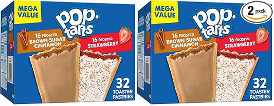Pop-Tarts Toaster Pastries, Breakfast Foods, Kids Snacks, Variety Pack, 54.1oz Box (32 Count) (Pack of 2)