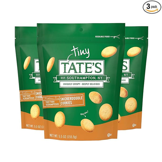 Tate's Bake Shop Tiny Snickerdoodle Cookies, 3-5.5 oz Bags