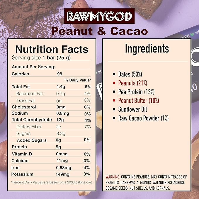 RAWMYGOD Fruit and Nut Bars, Gluten Free, Vegan, No Added Sugar (16 bars, Protein Pack - 4 Orange & Hazelnut, 4 Fruit & Nut, 4 Chia & Choco, 4 Peanut & Cacao)
