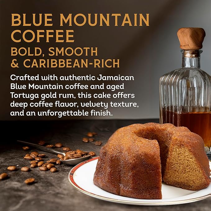 TORTUGA Caribbean Blue Mountain Rum Cake - 4 oz Rum Cake - The Perfect Premium Gourmet Gift for Stocking Stuffers, Gift Baskets, and Christmas Gifts - Great Cakes for Delivery