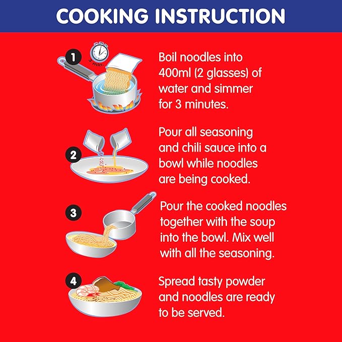 Curry Flavor Instant Noodles (Pack of 5) — Mi Sedaap Instant Ramen