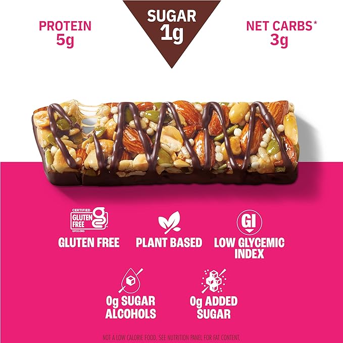 Munk Pack Sea Salt Dark Chocolate Nut & Seed Snack Bars | 5g Protein, 1g Sugar, 3g Net Carbs | Plant-Based, Low Sugar, Non-GMO, Gluten-Free, Snacks | 24 Count (4.92 oz)