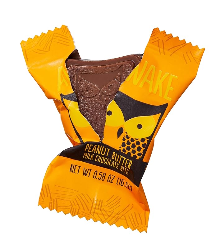 AWAKE Caffeinated Chocolate Bites, Peanut Butter Chocolate Energy Snack, 1 Bite Equals 1/2 Cup of Coffee, 50 Bites