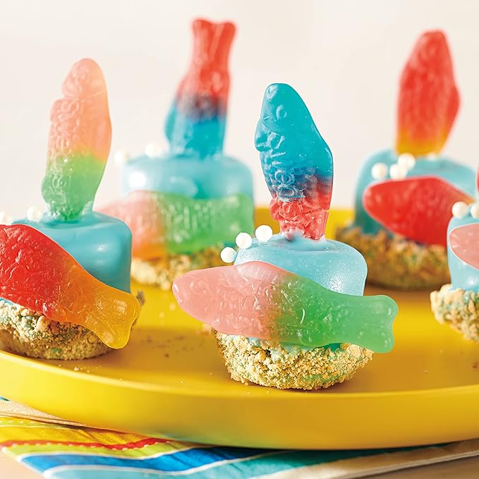 SWEDISH FISH Tails 2 Flavors in 1 Soft & Chewy Candy, 12 - 3.6 oz Bags