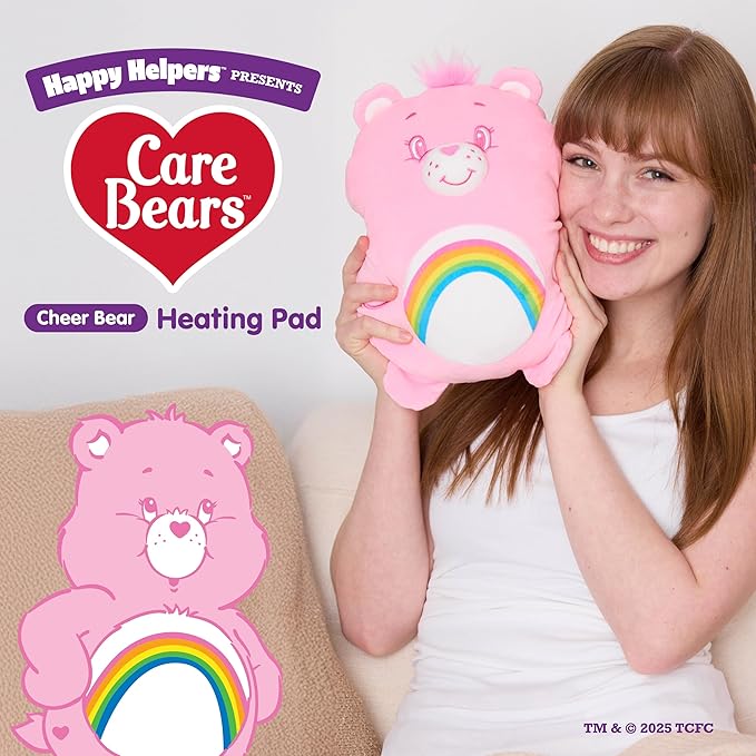 Happy Helpers Cheer Bear by Relatable, Cozy Comfort That's Anything But Boring, Get Relief with This Plush Heating Pad for Period Cramps and Body Pain, Includes 1 Microwavable Cheer Bear Heating Pad