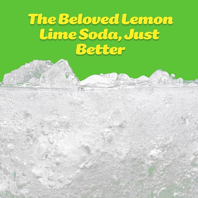 Slice Healthy Soda, Lemon Lime, Prebiotic & Probiotic Soda Pop, 5g Fiber, 35 calories, 12 fl oz 12 Pack