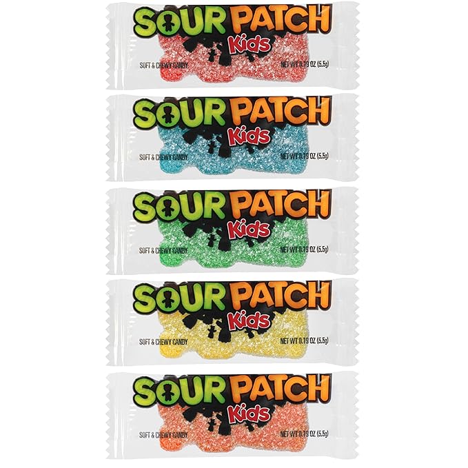 SOUR PATCH KIDS Big Kids Individually Wrapped Soft & Chewy Candy, Bulk Candy, 240 Count Box