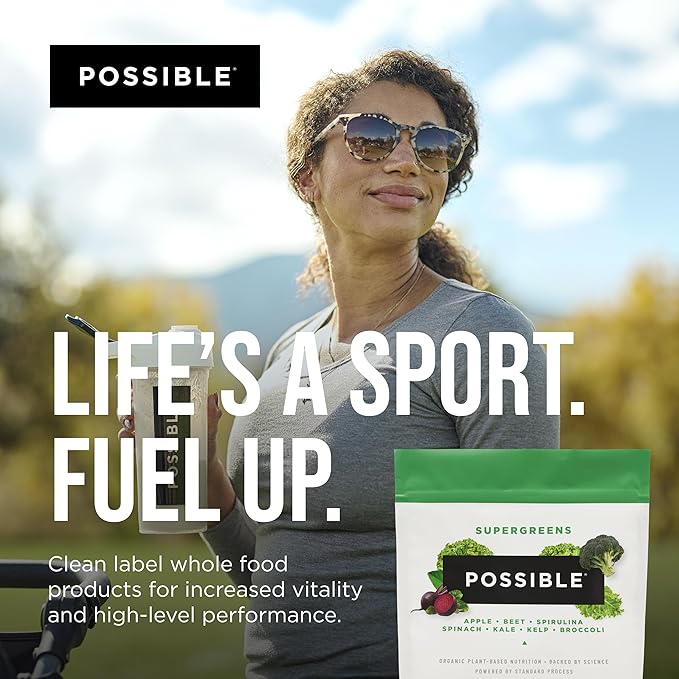 SuperGreens - Potent Superfoods Blend - Plant-Based Antioxidant Support - Greens Powder Supplement & Drink Mix - Non-GMO, Vegan & Gluten-Free - SuperGreens (30 Servings)