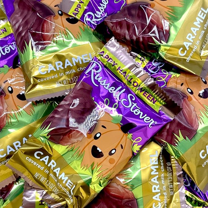 Halloween Chocolate Caramel Shaped Pumpkins – 18 cnt Individually Wrapped Pumpkins, Gourmet Seasonal Candy – Irresistible Treat for Trick-or-Treaters, Parties, and Gifts(Approx 1.5 lbs)