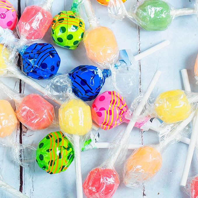 Snack Mountain Mini Lollipops Individually Wrapped, 50 Count Bulk Suckers, Bag of Lollipops in Assorted Fruity Flavors: Bubble Gum, Limeade, Cherry, Berry, Orange & More, Classic Suckers for Parties