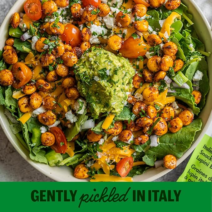 BRAMI Lupini Beans Snack, Chili & Lime | 7g Plant Protein, 0g Net Carbs | Vegan, Vegetarian, Keto, Plant Based, Mediterranean Diet, Non Perishable | 5.3 Ounce (Pack of 8)
