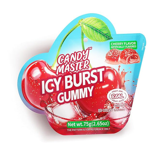Candy Master Peelable Fruit Gummies Cherry Flavors 3Pack, 6 Flavors Fun to Peel, Chewy Texture, Halal-Certified Holiday Gifts