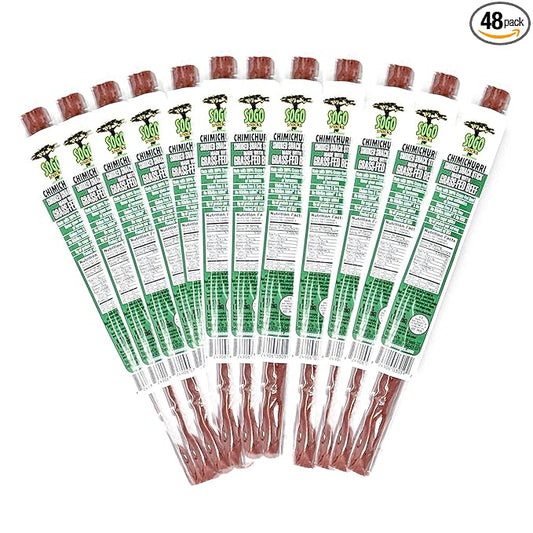 Chimichurri, Sogo Snacks, No Sugar, 100% Grass-fed & Grass-finished, Non-GMO Beef Sticks. No Added Nitrates, Gluten, Soy, MSG, Dairy, Nuts. Keto, Whole, Paleo Friendly (Chimichurri, 1-oz, 48 Count)