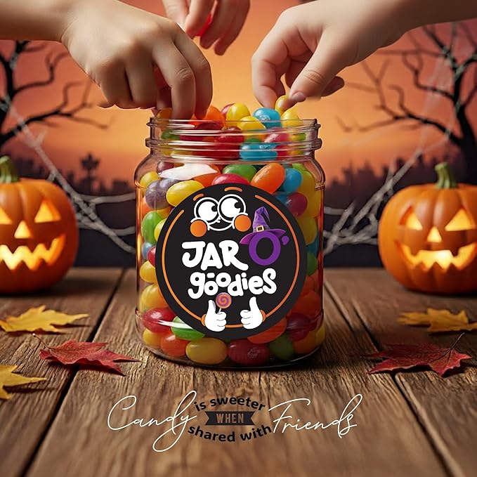 Jar O' Goodies - Valentines Day Sweet Treats, Sours Mix Jelly Beans Gift Set, Original Chewy Candies (6 Ounce, 1 Pack) Party Favor - Gluten & Nut Free, Kosher Parve