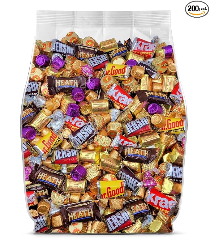 Chocolate Assorted Candy Variety Pack - 2lb Bulk Chocolate Candies Individually Wrapped for Candy Dish Filling, Party Favors, Gift Bags, Sharing and Snacking - Bulk Candy Assortment - 2 Pound Miniature Chocolate Mix