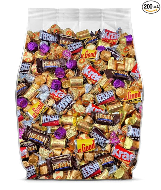 Chocolate Assorted Candy Variety Pack - 2lb Bulk Chocolate Candies Individually Wrapped for Candy Dish Filling, Party Favors, Gift Bags, Sharing and Snacking - Bulk Candy Assortment - 2 Pound Miniature Chocolate Mix