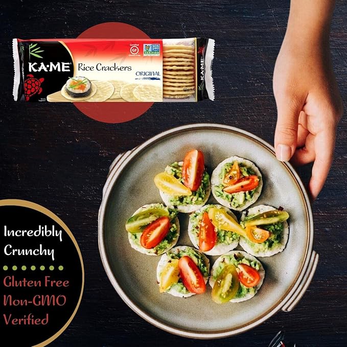 Ka Me, Crackers Plain Rice, 3.5 Ounce
