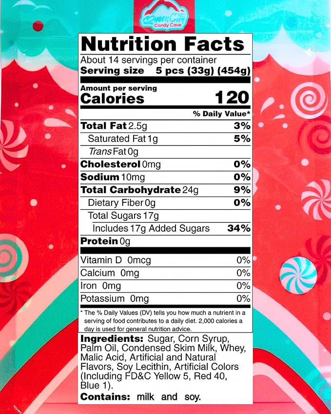 Mini Fruit Flavored Tootsy Fruit Chews - Fruity Flavored Tootsy Bites, Bulk Individually Wrapped Candy - by Queen City Candy Cave (1 Pound)