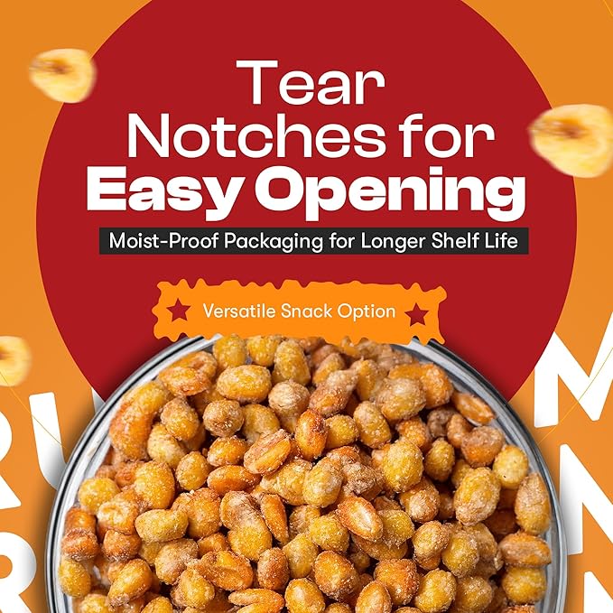 Three Amigos Corn Nuts Suger Free, 100% Vagan, Peanut Free Non-GMO (All Natural Ingredients) Guilt-Free snacking Toasted Corn Kernels in Reseable Bag - Crunchy & Munch Snack (12 OZ) (12 oz, Peri Peri)