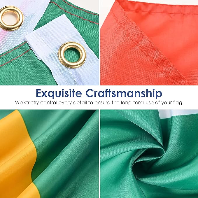AhfuLife 2 Pcs South African Flag 3x5 Ft, Large South Africa Flags for Outside - Double Side with Brass Eyelets for Olympic Party Decorations, Bar Garden Street Decoration Indoor Outdoor