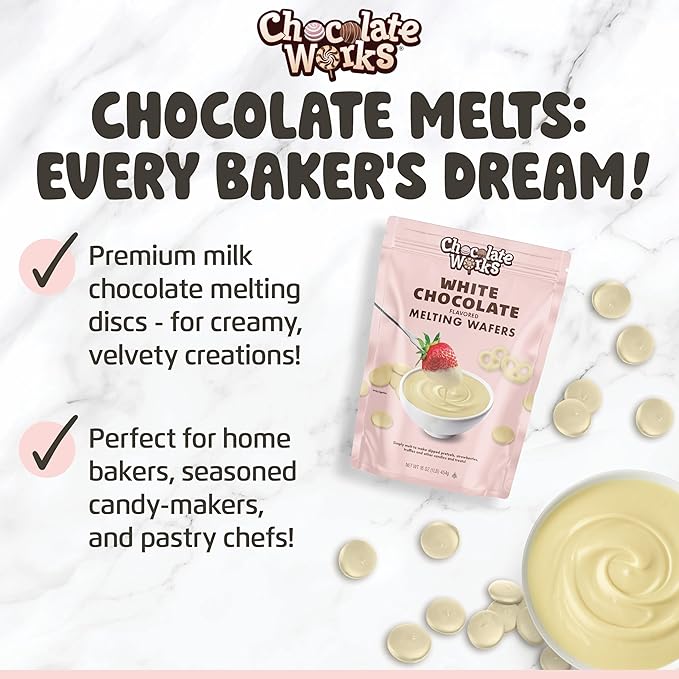 Chocolate Works Melting Chocolate Parent (1.0 lb (Pack of 5), White Chocolate)