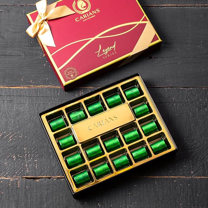 CARIANS Dubai Chocolate Gift Box, Dubai Chocolate Candy with Pistachio and Kataifi, Great for Gift Giving, Anniversary, Valentine's Day 17 Pcs