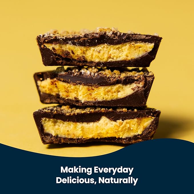 Chocxo Dark Milk Coconut Caramel Cookie Cups - Lower Sugar, Organic, NonGMO, Keto, Gluten Free, Kosher. 58% Cacao, No Artificial Sweeteners/Sugar Alcohols, 3.45 oz (Pack of 6)