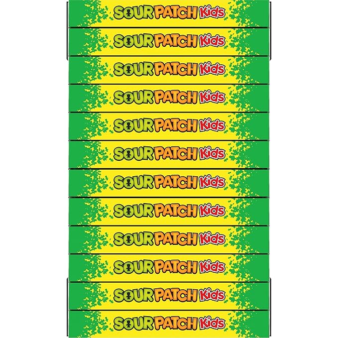 SOUR PATCH KIDS Red & Green Soft & Chewy Holiday Candy, Bulk Candy, 12 - 3.1 oz Boxes