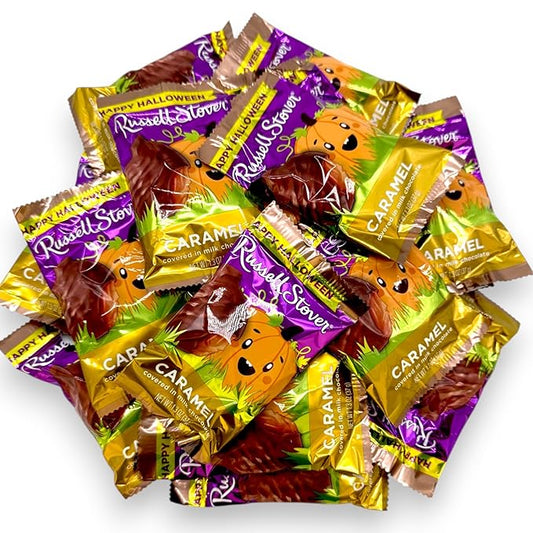 Halloween Chocolate Caramel Shaped Pumpkins – 18 cnt Individually Wrapped Pumpkins, Gourmet Seasonal Candy – Irresistible Treat for Trick-or-Treaters, Parties, and Gifts(Approx 1.5 lbs)