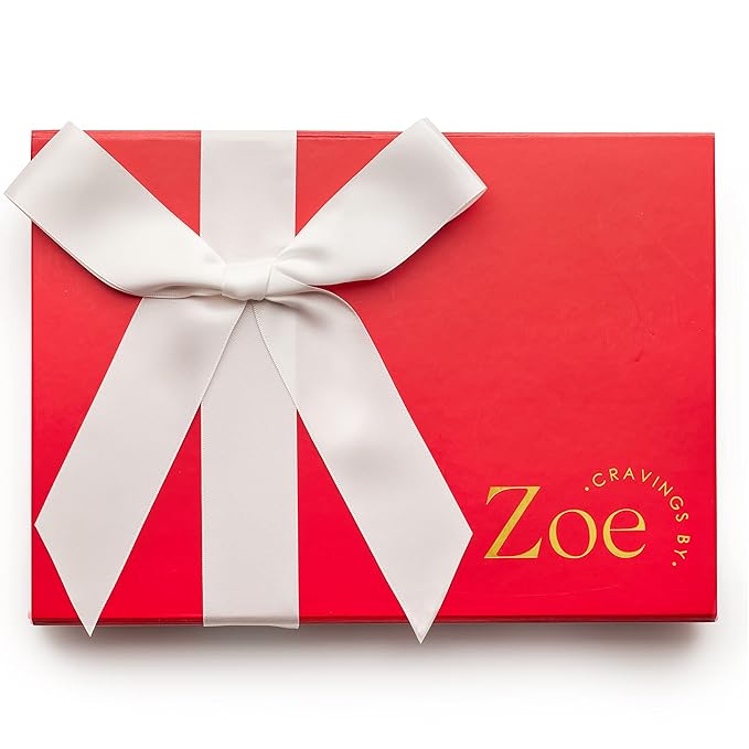 CRAVINGS BY ZOE Valentines Day and Birthday Chocolate Covered Cookies Gift Basket | 12 Count | Kosher Milk & Dark Belgian Chocolate Gourmet Food Gift Box | Birthday, Thank You, Candy Gifting Men Women Him Her Mom