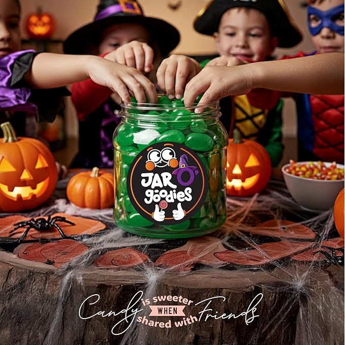 Jar O' Goodies - Valentines Day Sweet Treats, Green Apple Jelly Beans Gift Set, Original Chewy Candies (6 Ounce, 1 Pack) Party Favor - Gluten & Nut Free, Kosher Parve