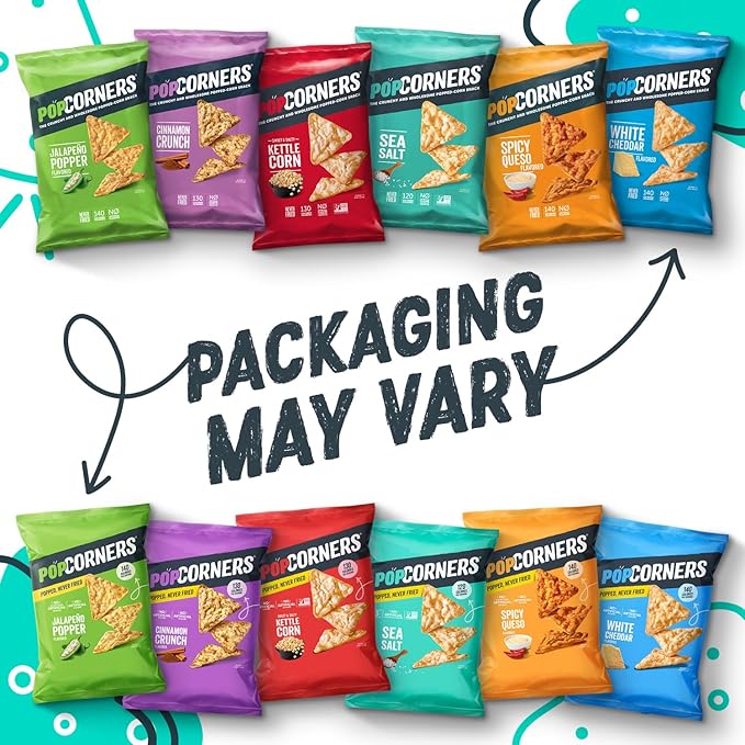PopCorners Popped Corn Snacks, Spicy Queso, 1 Ounce Bags (Contains 20 Packets) Packaging May Vary