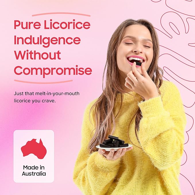Black Licorice Candy 2 lbs | Soft & Chewy Black Candy Bulk | Big Bag of Australian Licorice | Non-GMO, No Palm Oil, Plant Based | Sweet Treats, Goodie Bags & Party Favors | YumKit