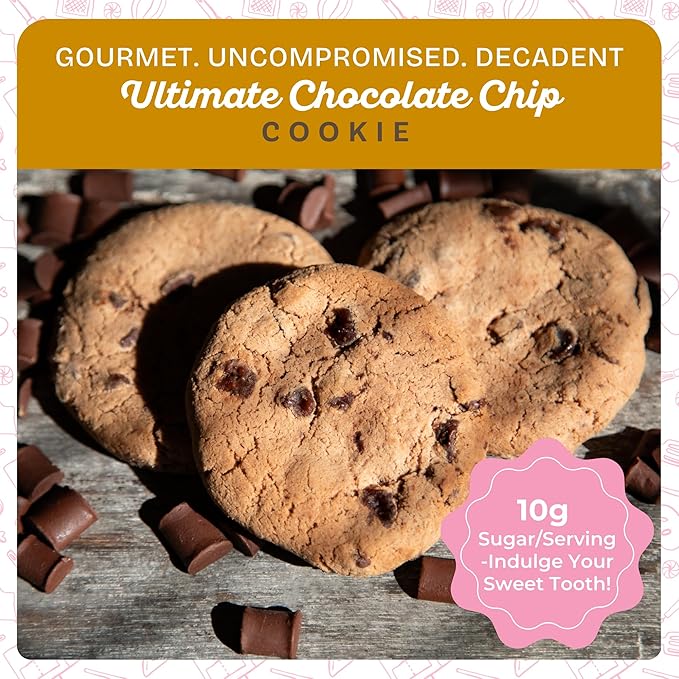 KC Sunshine’s Chocolate Chip Cookies (Pack of 12) – Gluten Free Snacks - Dairy Free, Nut Free, Vegan Friendly & Plant Based – Gluten Free Cookies Individually Wrapped
