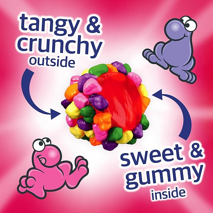 NERDS Gummy Clusters Candy, Rainbow, Crunchy and Gummy, 8 oz