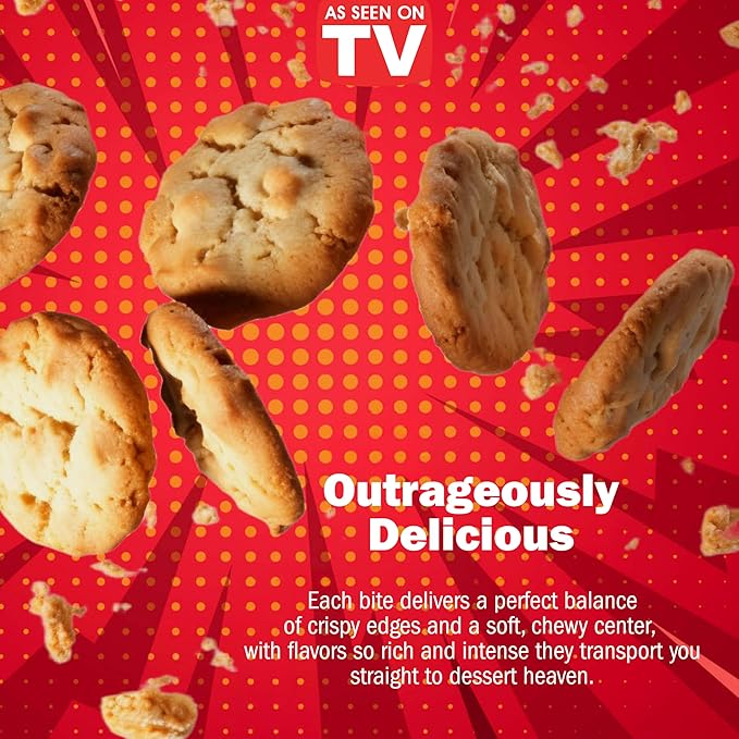 CHEF SANG! Protein Crunch & Almond Butter Cookies | No Artificial Flavors or Preservatives | Individually Wrapped | On-The-Go Snack Pack of 6