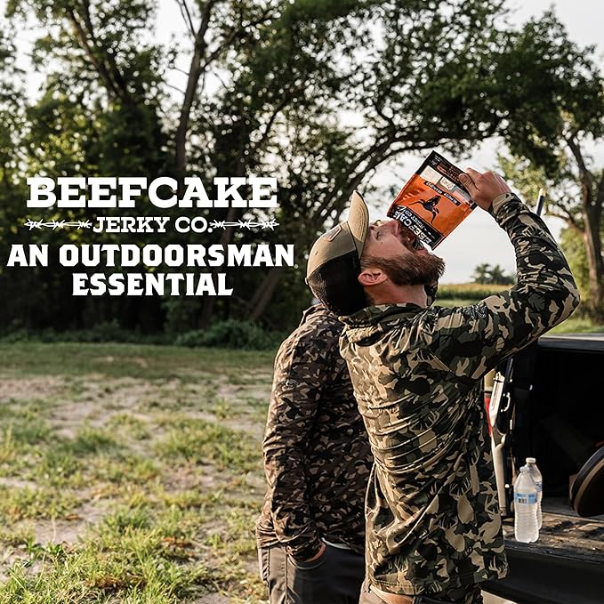 BEEFCAKE Jerky Best Sellers Collection, Includes Beef Jerky Sweet Heat, Teriyaki, Original & Smokehouse, 9 Gram of Protein & 100 Calories 2.7 Oz | Pack of 4