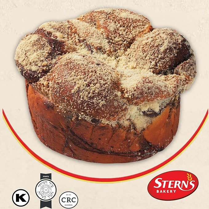 Stern’s Bakery Chocolate Babka Cake | Coffee Cake, Artisan Breakfast Pastries | Holiday Food Gift- Christmas Thanksgiving | Kosher, Dairy Free, Nut Free