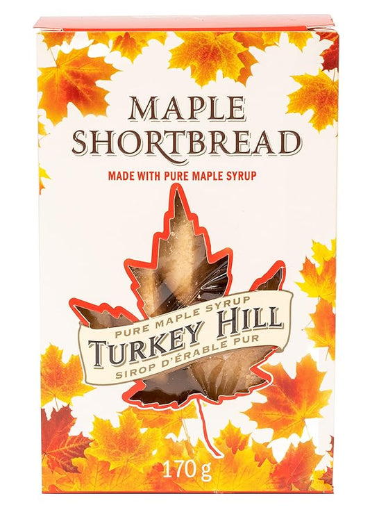 Turkey Hill Sugarbush 100% Pure Canadian Maple Syrup Shortbread Cookies, All-Natural Ingredients Delicious Butter Cookies for Kids and Adults, (Pack of 1 Box, 170 gr)