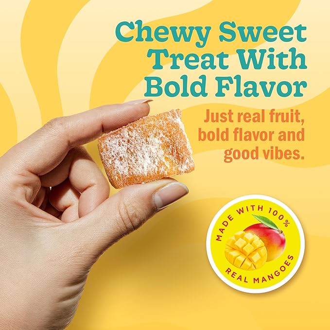Chici Mama Blue Raspberry Limeade Mango Bites – Made with Real Mango | Chewy, Juicy Candy-Alternative Treat | No Artificial Colors, Flavors, or Sweeteners | Gluten-Free, Naturally Vegan & Free of Major Allergens | Better-For-You Snack | 2 Pack - 70g