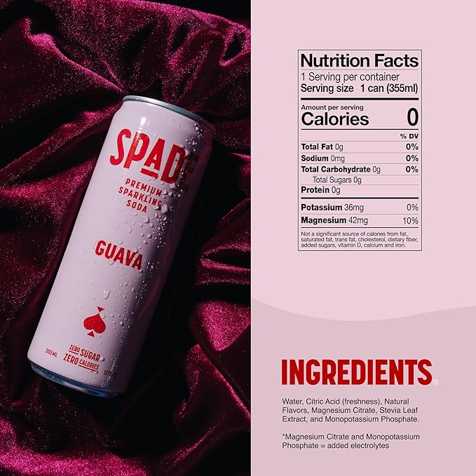 Spade Soda Unique Variety 12 Pack, Premium All-Natural, No Sugar, No Calories, Electrolytes, Magnesium, Potassium, Healthy Non GMO, Sweet Quality Stevia, No Artificial Sweeteners, Great Taste, Bold Taste