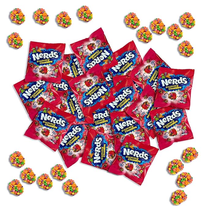 CandyKrave Rainbow Gummy Clusters - 1 lbs Individually Wrapped Candy Pack - 29 Pieces - Classic & Delicious Gummy Candy for Back-to-School Party, Movie Nights, Birthdays, Pantry & Baby Showers