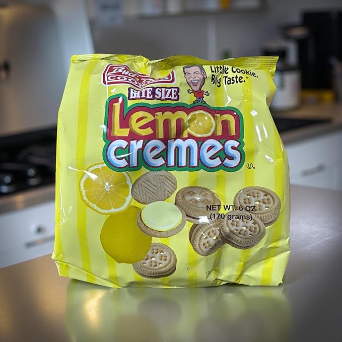 Bud's Best Mini Lemon Sandwich Cream Cookies, 6 Ounces, 12 Pack Case